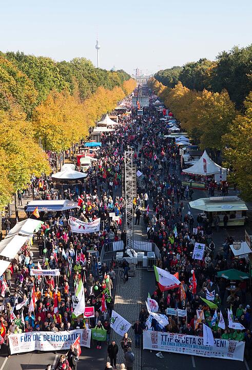 Demonstration gegen TTIP und Ceta