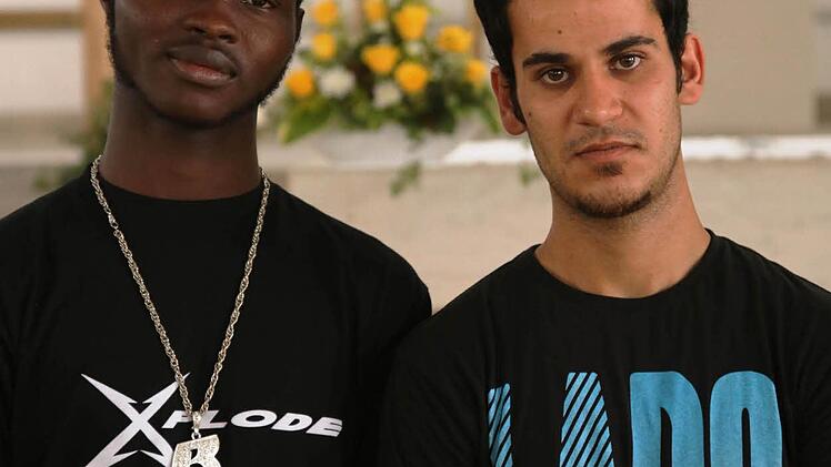 Samussi aus Nigeria und Nabil aus Bagdad