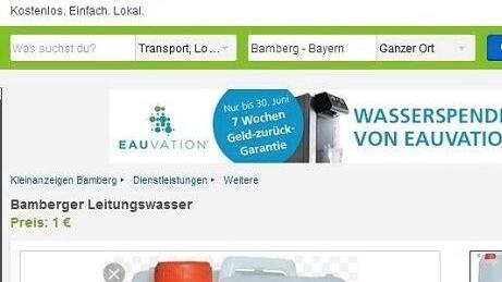 Kleinanzeige mit Lokalkolorit