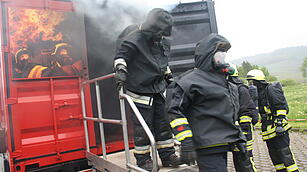 FEuerwehr-Brandcontainer