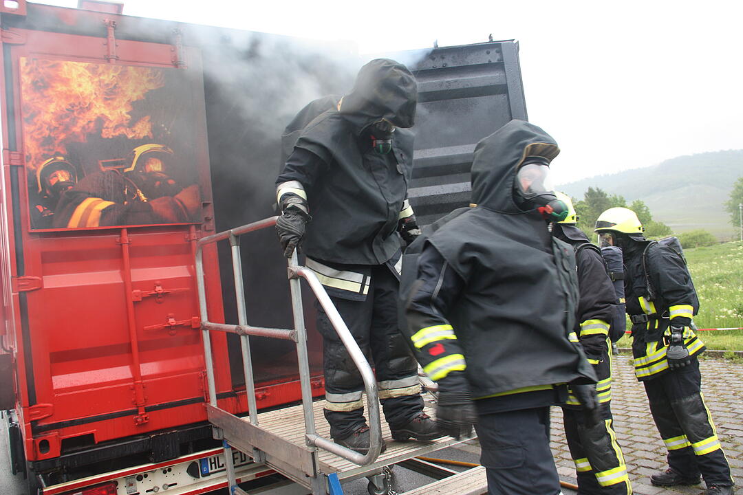 FEuerwehr-Brandcontainer
