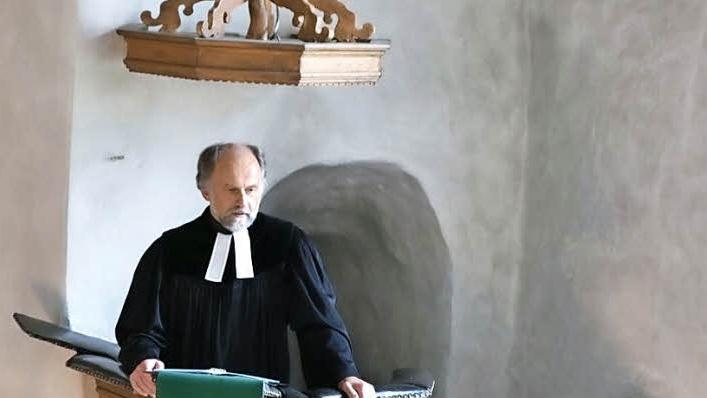 Die Geschichte von Jakob und Esau machte Pfarrer Dieter Grimm zum Inhalt seiner Predigt. Fotos: Gerold Snater