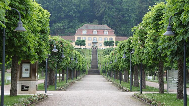 Von Ferne erstrahlt der Fürstenhof.