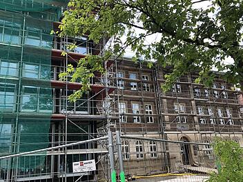 Großbaustelle VHS in der Rodacher Straße. Hier geht es derzeit eher ruhig zu.Alexander Löffler