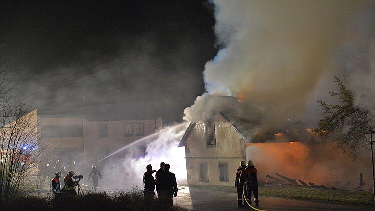 Feuer im Kloster Maria Bildhausen.  Foto: Hanns Friedrich
