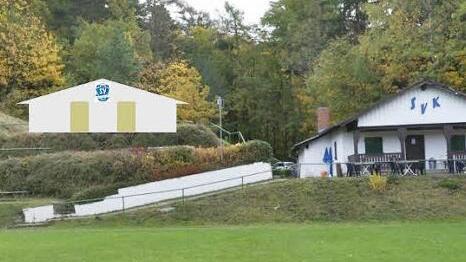 Beim SV Ketschendorf entstehen neue Umkleiden. Fotos: Astrid Hess
