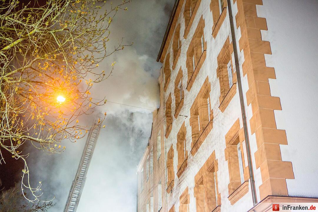 Wohnungsbrand in der Nürnberger Suedstadt mit zwei Verletzten