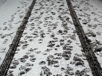 Die Spuren im Schnee halfen den Polizisten bei der Arbeit. Symbolfoto: YanceTay/Pixabay.com