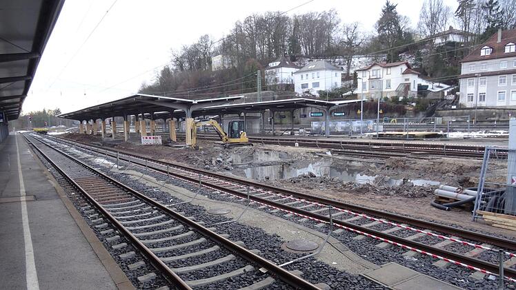 Impressionen von der Baustelle Bahnhof Coburg: Anfang Februar 2017Foto: Jochen Berger