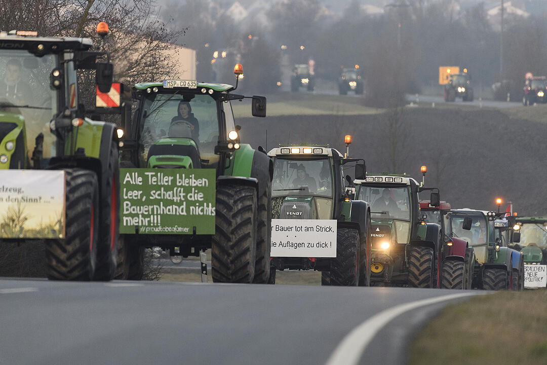 Bauerndemo... auf dem Weg nach N&uuml;rnberg