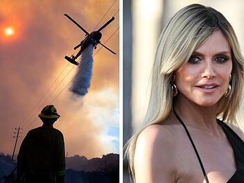 GNTM: Brände in Los Angeles verzögern Dreh - Klum mit Feuerwehr-Post