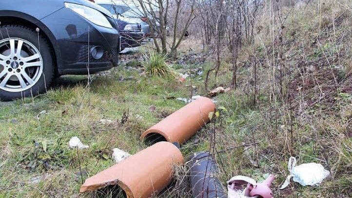 Parkplätze an Fernstraßen werden nicht nur zum Parken genutzt, sondern gerne auch zur Müllentsorgung. Foto: Beudert