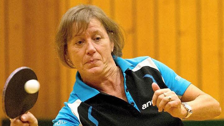 Margit Bayer von der TS Kronach blieb  beim 8:2-Sieg gegen den TSV Steinberg unbesiegt. Foto: Heinrich Weiß