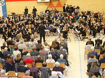 Das Lichtenfelser Kreisorchester beim Konzert in der Ebensfelder Pater-Lunkenbein-Halle Foto: Roland Dietz