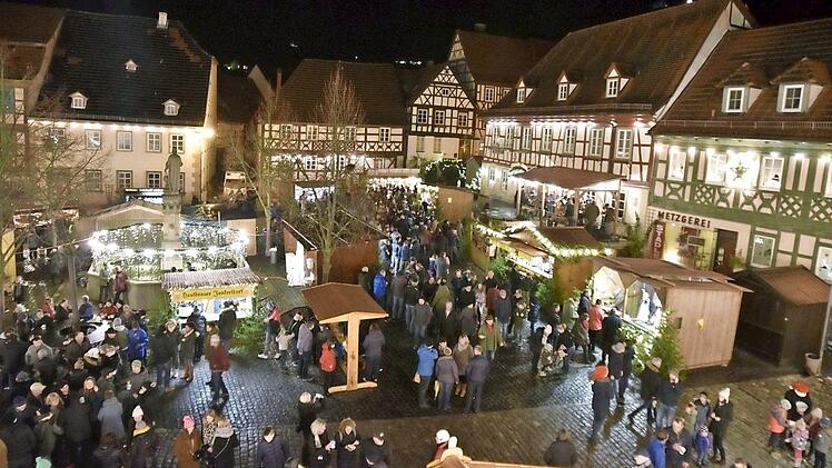 Lichterglanz und Fachwerk: Der Königsberger Weihnachtsmarkt besticht durch seine Atmosphäre.  Foto: sn