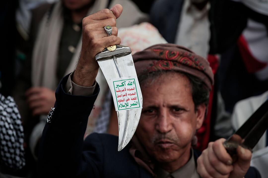 Huthi protestieren in Sanaa gegen Israel