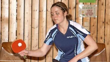 Simone Riedl von der TS Kronach sprang für Elisabeth Brückner in die Bresche und war mit dem Gewinn von zwei Einzeln und dem Doppel mit Manuela Heim wesentlich am Klassenerhalt beteiligt. Foto: Hans Franz