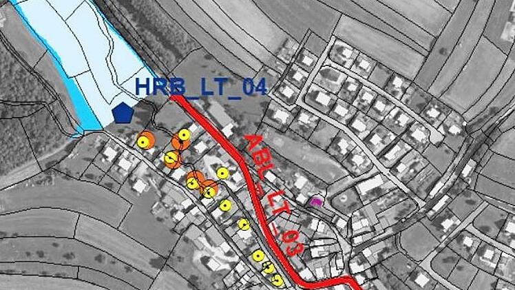 Im Anhang ein Bild, dass zeigt, wie das Wasser mit einem Damm vor Deusdorf aufgestaut werden könnte.