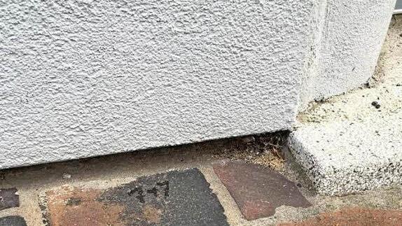 Solche Zeichen sind nach Angaben von Anwohnern in der Inneren und Äußeren Löwenstraße, Hornthalstraße, Kleberstraße und Markusstraße vor Häusern angebracht worden. Foto: privat