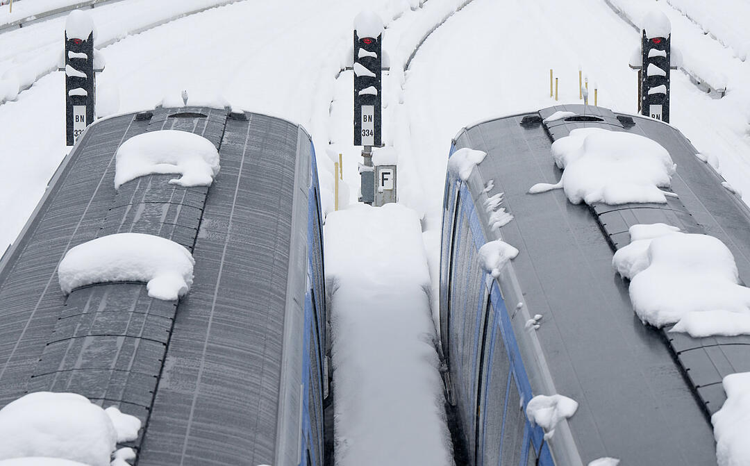 Wintereinbruch in Süddeutschland - München