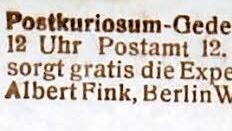 Auch vor 100 Jahren war die Post geschäftstüchtig: Zum 12. Dezember 1912 gab es eigens hierfür gedruckte Postkarten.