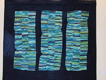 Carola Rückert: Vor der Küste. 128 x 112 cm. Baumwolle, 2011. Foto: Carolin Herrmann