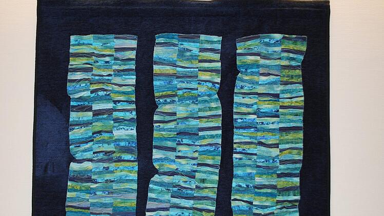 Carola Rückert: Vor der Küste. 128 x 112 cm. Baumwolle, 2011. Foto: Carolin Herrmann