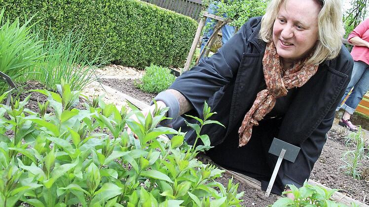 Christine Seemüller-Kohles freut sich auf die essbaren Blüten, die der Flox bekommt.
