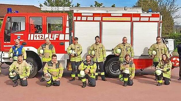Die Mitglieder der Feuerwehr Lichtenfels nach der erfolgreichen Pr&uuml;fung