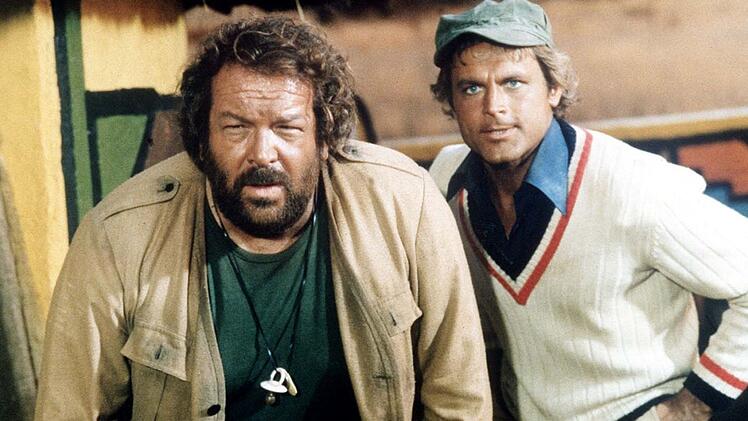 Wenn Gefahr im Verzuge ist, laufen das Nilpferd (Bud Spencer, links) und das Krokodil (Terence Hill) in "Das Krokodil und sein Nilpferd" zu Hochform auf.