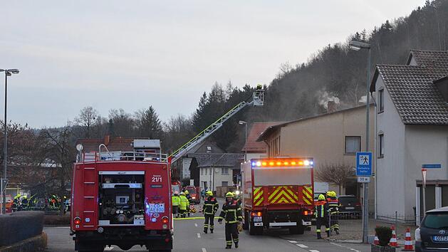 Gro&szlig;einsatz f&uuml;r die Rettungskr&auml;fte am Morgen des Karfreitag in Mittelberg.Rainer Lutz