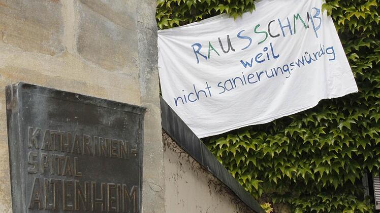 Protest am Katharinenspital. Foto: Andreas Oswald