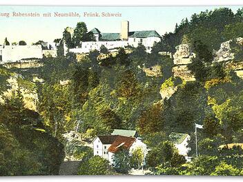 Das Ahorntal mit Burg Rabenstein und Neumühle auf einer Postkarte von 1917. Repro: Reinhard Löwisch