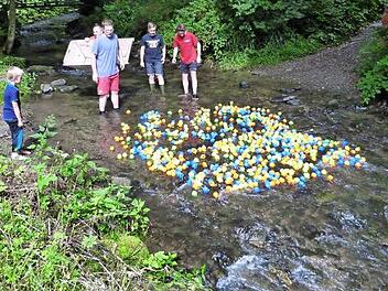 Beim Einsetzen der Fischla Foto: Werner Rei&szlig;aus