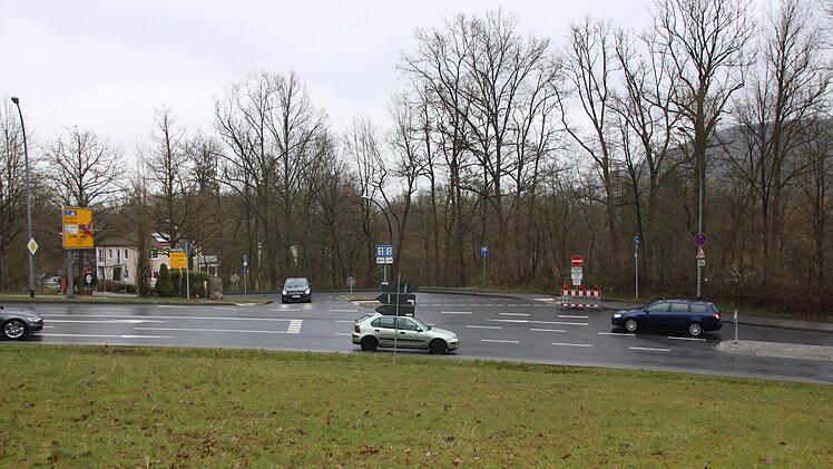 Die Kreuzung, die in die Bismarckstraße führt.
