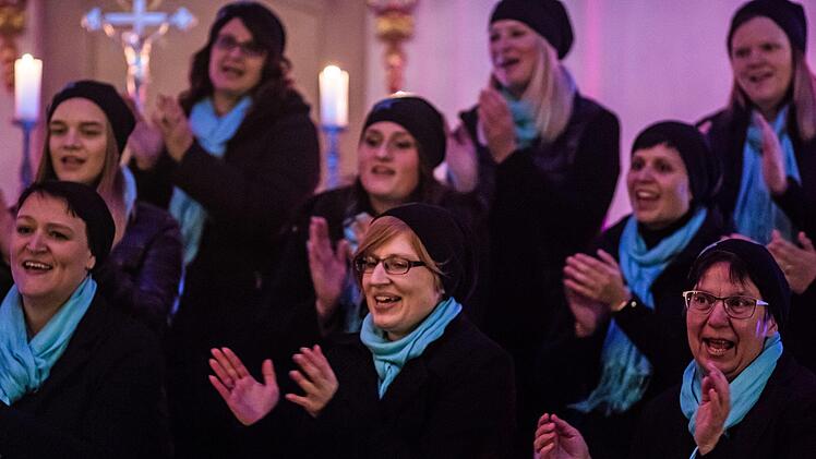 Begeisternder Auftritt: Das Vocalensemble Coburg gastierte in der Schlosskirche von Lahm im Itzgrund.Foto: Jochen Berger