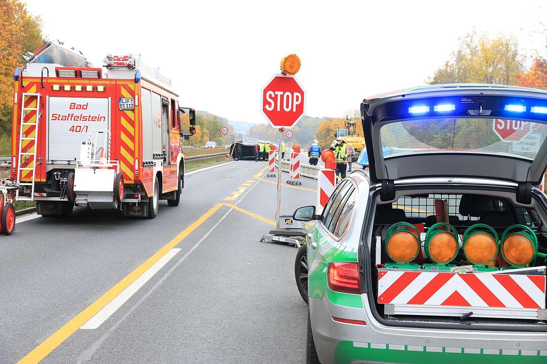Unfall auf A73 bei Bad Sttaffelstein