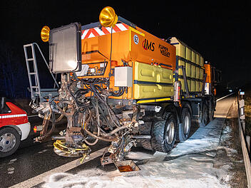 Streufahrzeug-Unfall auf A73 im Kreis Bamberg