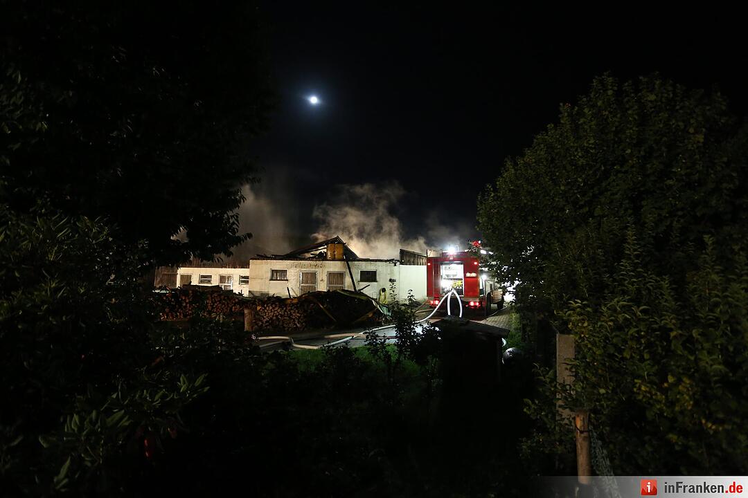 Großbrand im Kreis Hof