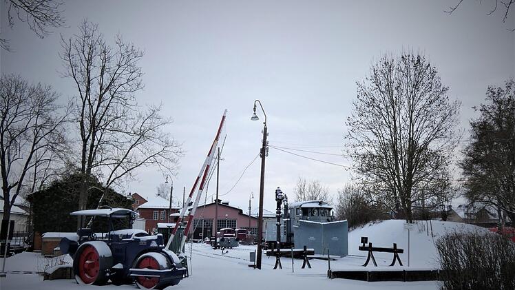 Winter-Idylle im Dampflokomotiv-Museum in Neuenmarkt. Foto: Werner Reißaus