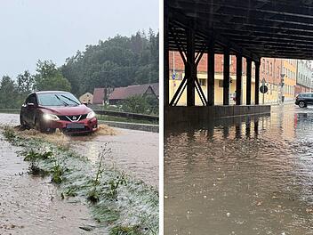 Unwetter ziehen über Franken: Unfälle und Überschwemmungen am Samstag