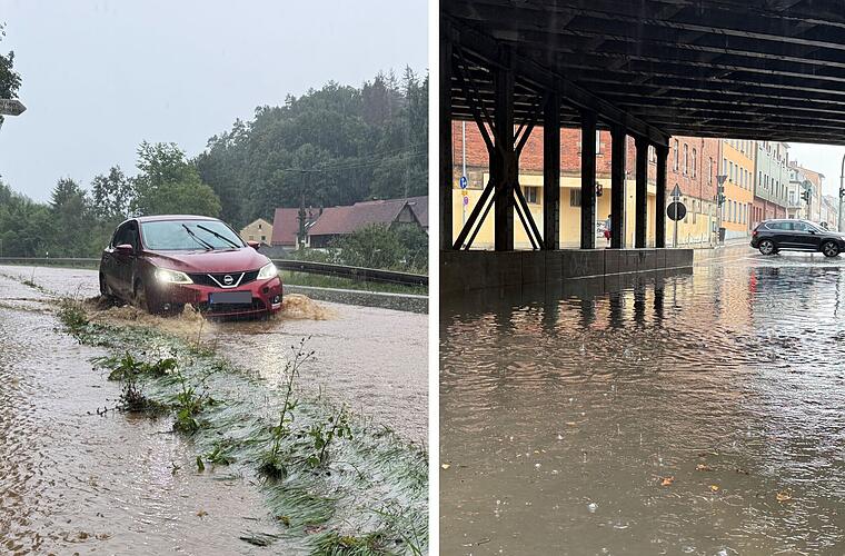 Unwetter ziehen über Franken: Unfälle und Überschwemmungen am Samstag