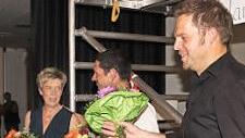 Für die Lehrer gab es Blumen.