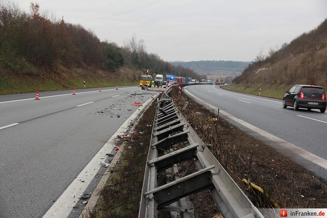 Unfall auf der A70