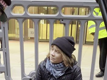 Protestaktion in London - Greta Thunberg