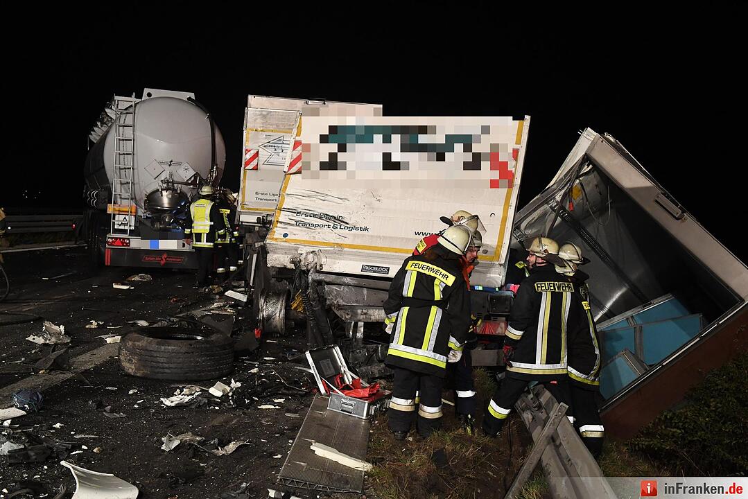 Schwerer Unfall auf A70 bei Bamberg