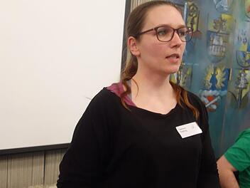 Tamara Freitag vom vom Landratsamt stellte das Fördermittelprojekt "Kultur macht stark - Bündnisse für Bildung" vor. Foto: Lothar Weidner