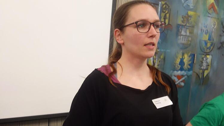 Tamara Freitag vom vom Landratsamt stellte das Fördermittelprojekt "Kultur macht stark - Bündnisse für Bildung" vor. Foto: Lothar Weidner
