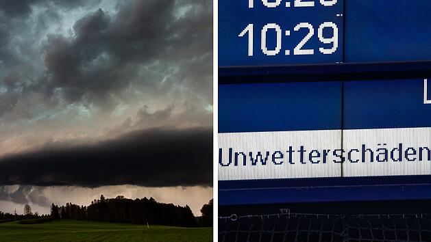 Heftiges Unwetter in Bayern: Bahn sperrte Strecke in der Oberpfalz wegen umgefallenen Baum