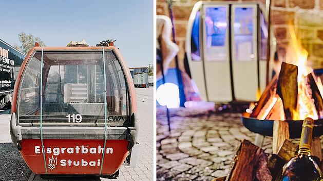 N&uuml;rnberg: Restaurant "Der Schwarze Adler" bietet besonderes G&auml;ste-Erlebnis - Essen in der Skigondel